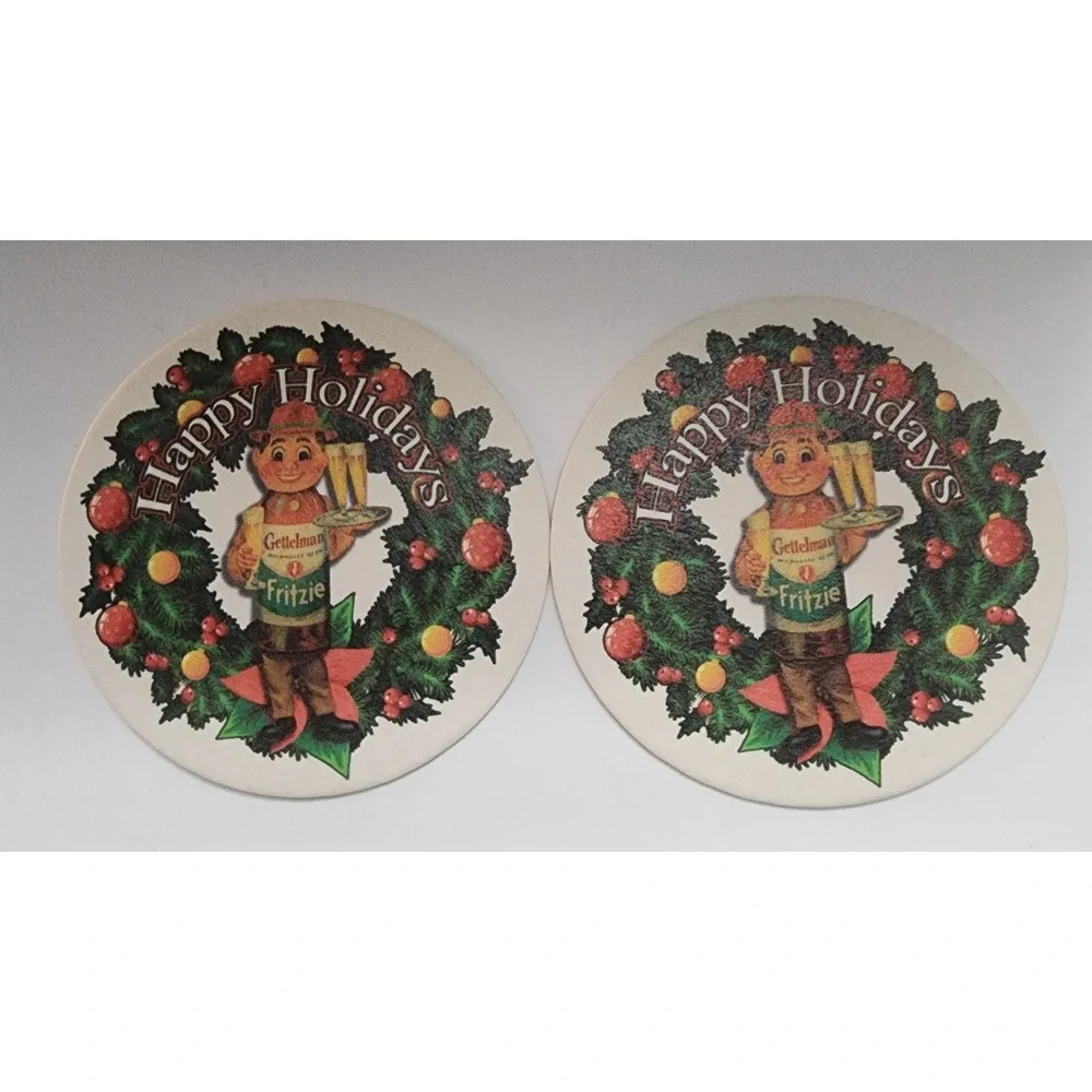 Christmas Happy Holidays‎ Getteman Fritzie Beer Coasters